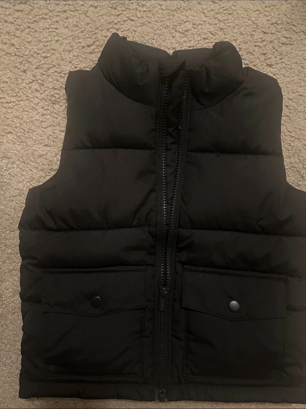 Kids Black Puffer Vest - Old Navy